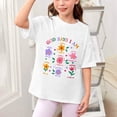thumbnail image 2 of Short Sleeve Girl's Soft-bodied T-shirt with Print Number 67, Tender and Charming Style, Versatile for Any Occasion and Everyday Wear., 2 of 8