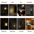 thumbnail image 3 of Lámpara táctil inalámbrica de 2 piezas, luz nocturna autoadhesiva regulable, lámpara LED a pilas, aplique de pared de luz cálida para iluminación debajo de muebles, armarios, entradas, armarios, estan, 3 of 5