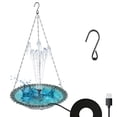 thumbnail image 1 of Rewenti Solar Powered Water Fountain Outdoor Garden Floating Hanging Bird Feeder Birdbath Decor, 1 of 5