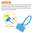 thumbnail image 4 of Uxcell 250pcs Marker Cable Zip Ties, 6.5 Inch Self-Locking Nylon Label Tags Zip Tie Wraps Ties Wire, Blue, 4 of 7
