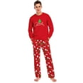 thumbnail image 1 of Pyjamas Assortis pour la Famille, Vêtements de Noël en Coton, Ensembles de Pyjamas à Manches Longues (Papa, 2TG), 1 of 7