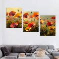 thumbnail image 4 of Elegant Poppy Field Triptych Canvas Art – Modern Wall Décor for Living Room, Bedroom, and Office, 4 of 6