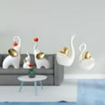 thumbnail image 2 of Esculturas de elefantes,Estatuas de elefantes,decoración del hogar,artesanías de cerámica,Figuras de elefantes familiares Adornos de escritorio,estatua de cisne,Estatuas y figuritas de cisne, 2 of 8