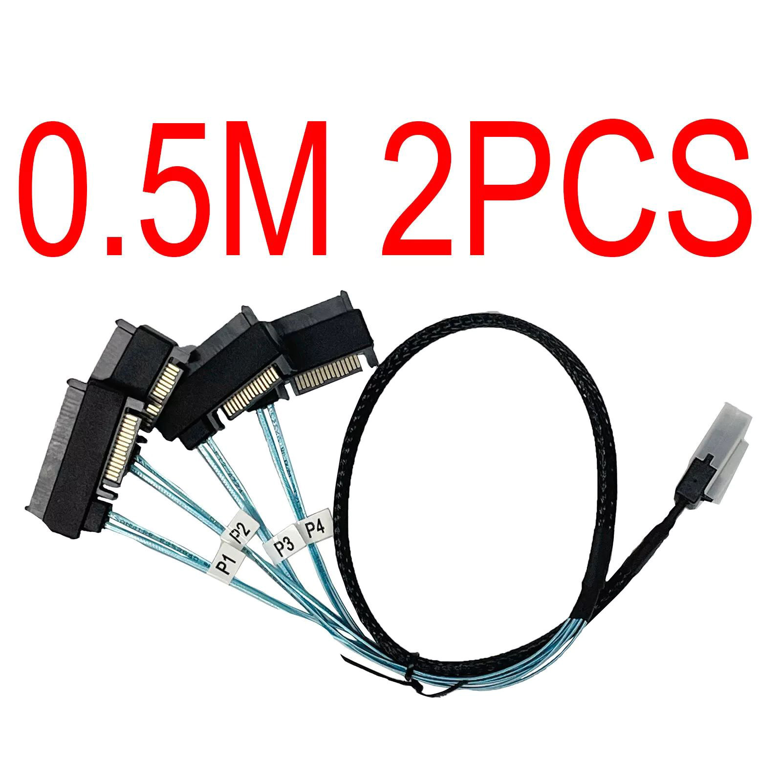 APPLAYERR Mini SAS 36 Pin to 4 SFF-8482 Cable 0.5M SFF 8087 to SATA HDD Data Cable 12GB/s Server Connection 2 Pack
