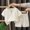 Beige, variant on Fesfesfes Children's Summer Casual 2Pcs Outfit Set Soft Breathable Short Sleeve Round Neck Top and Elastic Waist Shorts,Lightweight Matching Outfits for Boys Girls,Home Beach Vacation (Beige,5 Years)