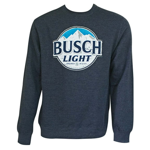 Busch 44155-Medium Busch Light Mens Navy Blue Crewneck Sweatshirt - Medium