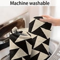 thumbnail image 3 of Black Beige Chevron Pattern Bathroom Rugs Mat,Non Slip Microfiber Bathroom Rug,Rubber Backing,Soft Bathroom Mats for Bathroom Floor,Tub and Shower,20x32in(50x80cm), 3 of 3
