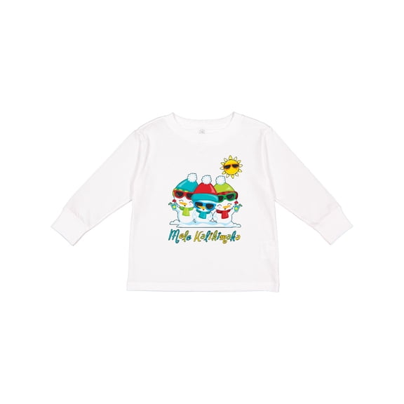 Inktastic Mele Kalikimaka Boys or Girls Long Sleeve Toddler T-Shirt