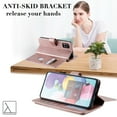 thumbnail image 4 of Dteck Folio Wallet Case For Samsung Galaxy A51Model SM-A515 (not Fit A51 5G), [ 9 Cedit Card Slots & Cash Pocket] Soft PU Leather Magnetic Case with Stand, Multi-function Purse Phone Case, Rosegold, 4 of 9