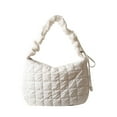 thumbnail image 1 of DGMIOCS Puffer Tote Bag 2026 Women Quilted Crossbody Pleated Carryall Shoulder Bag Ladies Gym Handbag Colorful Pad Puff Purse White, 1 of 1