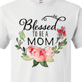 thumbnail image 4 of Inktastic Blessed to Be a Mom with Pink Flowers T-Shirt, 4 of 5