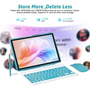 2024 Newest Android 13 Tablet 10 Inch, 12GB RAM 128GB ROM/1TB Expandable Tablet PC, 2 in 1 Tablets with Keyboard, Quad-Core 2.0GHz CPU HD Screen, Google Certified 5G WiFi 6 BT 5.0, 8MP Camera Tableta
