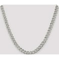 thumbnail image 5 of Sterling Silver 7.5mm Pave Curb Chain (20 X 7.5) Made In Italy qcf200-20, 5 of 5