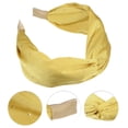 thumbnail image 2 of Unique Bargains 1 Pc Fashion Faux Diamond Knitted Crossover Headband for Women 5.91"x2.17" Yellow, 2 of 6