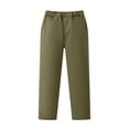 thumbnail image 7 of ZBSOKO Boys Casual Pants Straight Leg Elastic Waist Flat Front Pant with Side Pockets Solid Color School Uniform for Kids Teen 5-15 Years, 7 of 7