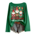 thumbnail image 6 of FUZHIQ Christmas Sweatshirts Cute Sweatshirts for Women Santa Graphic Crewneck Long Sleeve Pullover Tops, 6 of 6