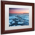 thumbnail image 2 of Trademark Fine Art 'Icy Sunrise' Canvas Art by Pierre Leclerc, White Matte, Wood Frame, 2 of 4