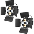thumbnail image 1 of Stage Light with Barn Doors,DMX512 DJ Par Lights Spotlight for Theater Party Church Event 2 Pack, 1 of 6
