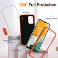 thumbnail image 6 of JTCASES Compatible with Samsung Galaxy A14 5G Case Heavy Duty Protective Rugged Phone Case, Full Body Anti-dust Shockproof Drop Proof Armor Durable Cover for Galaxy A14 5G 6.6 inch, Orange/Clear, 6 of 9