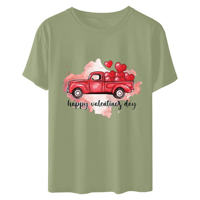 Stocking Stuffers for Women Under 5 Dollars Valentines Womens Tops  Valentines Gifts for Daughter Valentine's Day Shirts Valentines Bags Tees  T-Shirts