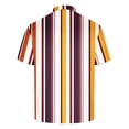 thumbnail image 5 of ZCFZJW Mens Striped Color Block Print T-Shirts Lightweight Casual Summer Short Sleeve Button up V Neck Henley Shirts Loose Regular Fit Comfy Workout Tees Tops Multicolor#08 XXXXXL, 5 of 5