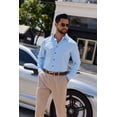 thumbnail image 5 of sogami Mens Dresses Shirt Formal Wrinkle Free Long Sleeve Blue Button Up shirt Casual, 5 of 8