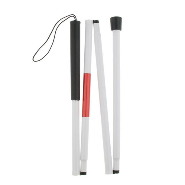 Aluminum Mobility Folding White Cane for Impaired and People with Wrist 
