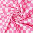 thumbnail image 3 of Poplin Fabric Cotton Checkered Print Hypoallergenic 60 Inches By The Yard For Sewing Shirts, Blouses, Button Downs, Table Covers, Racing Flags, Linings, & More - Fuchsia / White (10 Yards), 3 of 4