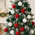 thumbnail image 6 of KuKeDi 12 Pack Christmas Ornaments Balls, 2.36 Inch Flocked Christmas Tree Decorations, 6 of 7