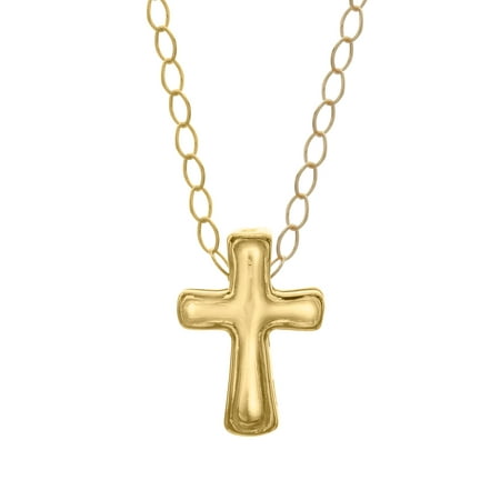 Just Gold Petite Expressions Cross Pendant Necklace in 10kt Gold