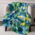 thumbnail image 3 of Throw Blanket for Couch Abstract Leaves Soft Fleece Flannel Blankets Cozy Lightweight Blanket for Home Sofa Living Room Watercolor Bed Throws 30" x 40", 3 of 9