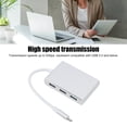 thumbnail image 4 of Divisor USB C, Interfaz Multimedia HD, Concentrador USB C Plateado VGA Para Teléfono Celular, 4 of 7