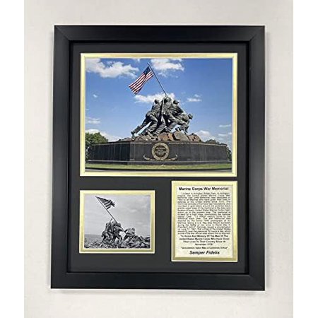 States Marine Corps War Memorial | (Iwo Jima Memorial) | 12"X15" Framed Photo Collage