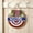 A, variant on 4th of July Patriotic Round Wooden Welcome Door Sign, Red White Blue US Flag Floral Bow Wall Decor for Independence Day Front Door Porch Home Ornament
