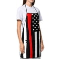 thumbnail image 4 of Fuzoiu Firefighters USA Flag Print Kitchen Cooking Aprons,Kitchen Cooking BBQ Aprons,Chef Apron with 2 Pockets for Men Women,Art Aprons for Painting Pottery Ceramics, 4 of 7