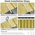 thumbnail image 4 of Pinch Pleated Linen 100% Blackout Curtains 84 Inch Length 2 Panels Insulated Thermal Fall Blackout Drapes for Bedroom Living Room Darkening Yellow Pinch Pleat Curtains with Hooks Rings Clips 7 FT, 4 of 9