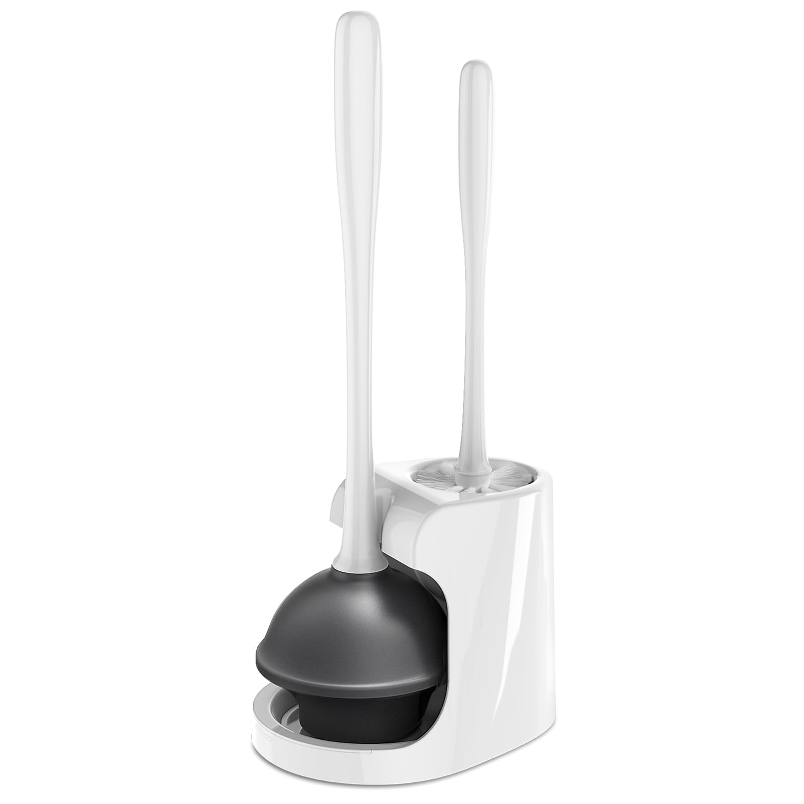 MR.SIGA Toilet Plunger and Bowl Brush Combo, White, 1 Set