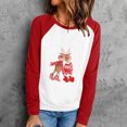 thumbnail image 2 of Tops de mujer Camisas Blusas Elegantes Camisas casuales de manga larga Cuello redondo de Navidad Ajuste ligero Túnica de otoño Top Otoño Odeerbi ODB-5, 2 of 6