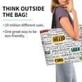 thumbnail image 2 of Fotbe Hello Bolsa Tote Estética de Lona con Estampado para Mujer - Bolsa Reutilizable de Hombro Casual para Vacaciones, Compras, Trabajo y Gimnasio, 2 of 8