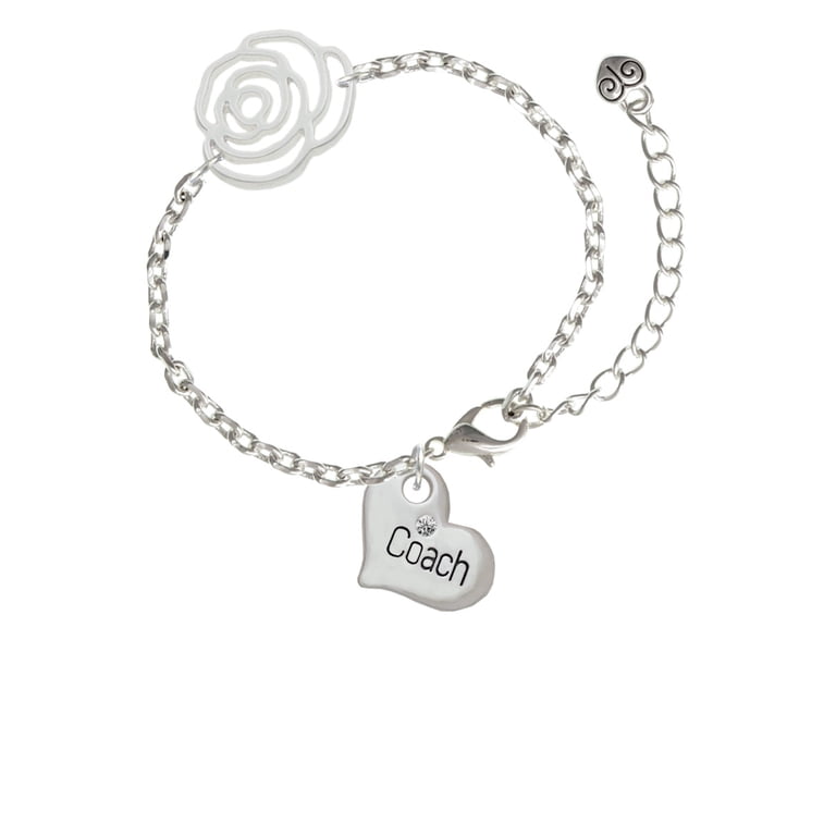 COACH Silver Heart Charm Bracelet Open Circle Heart Linear Bracelet | Jewelry | Coach | COACH® main image 3
