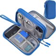 thumbnail image 1 of Electronics Accessories Organizer Pouch Bag, Electronic Organizer Travel Case Cable Organizer Electronics Accessories Bag for Cable, Charger, SD Card, Business Travel Gadget Bag (Blue), 1 of 7