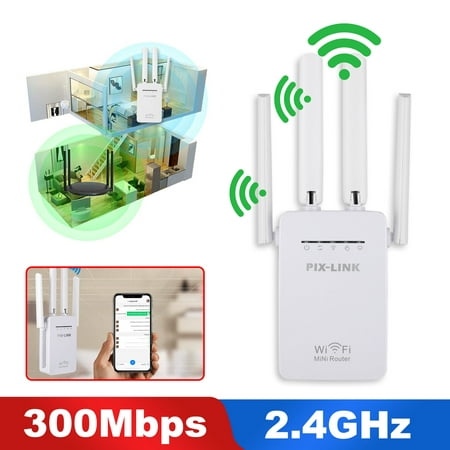 WiFi Extender, EEEkit 300Mbps with WPS Internet Signal Booster Amplifier, Wireless Repeater up to 300 Mbps, Extends WiFi Coverage to Smart Home Devices Support IEEE802.11 b/g/n (Best Way To Improve Wifi Signal)