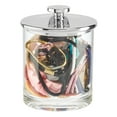 thumbnail image 5 of mDesign Small Round Acrylic Apothecary Canister Jars - 4 Pack - Clear/Chrome, 5 of 7
