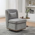 thumbnail image 3 of Chenille Swivel Chair with Easy Assembly / Ergonomic Design for Comfortable Sitting in Any Space, 3 of 4