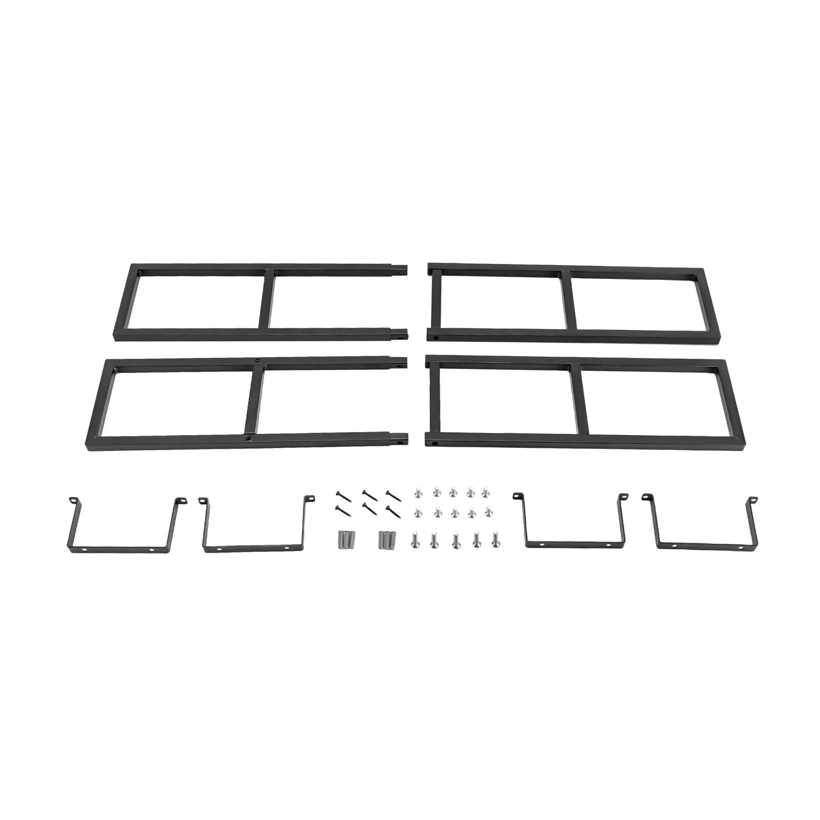 2x Floating Shelf Wall Mount CD DVD Rack Rectangular CD Rack Media Storage Organizer Shelves Large Black