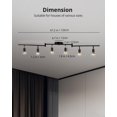 thumbnail image 4 of Bojim 6 Light LED Track Lighting Kit, Ceiling Spot Lighting with Adjustable Light Heads & Foldable Light Arms, Matte Bla, 4 of 8