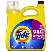 Tide Simply Oxi Boost + Febreze Odor Defense, Sunny Breeze Scent, 162 fl oz, 115 Loads