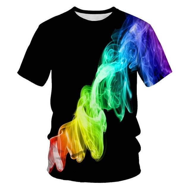 WEAIXIMIUNG T-Shirt de Noël pour Hommes d'Été Mode Décontractée à Impression Numérique 3D T-Shirt à Manches Courtes Haut