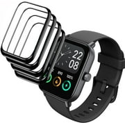 [4-Pack] for IDW19 Smartwatch Screen Protector, Full Coverage 3D Curved Edge Frame Case Friendly Anti Scratch Anti-Bubble HD Clear PET Film for IDW19 1.8 MILOUZ Smart Watch