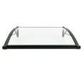 thumbnail image 2 of Dwellnix Awning for Front Door with Strong Load Capacity, Curved Polycarbonate Rain Shelter with Side Spouts, Wall Mount Canopy for Porch, Entry or Balcony, 2 of 11